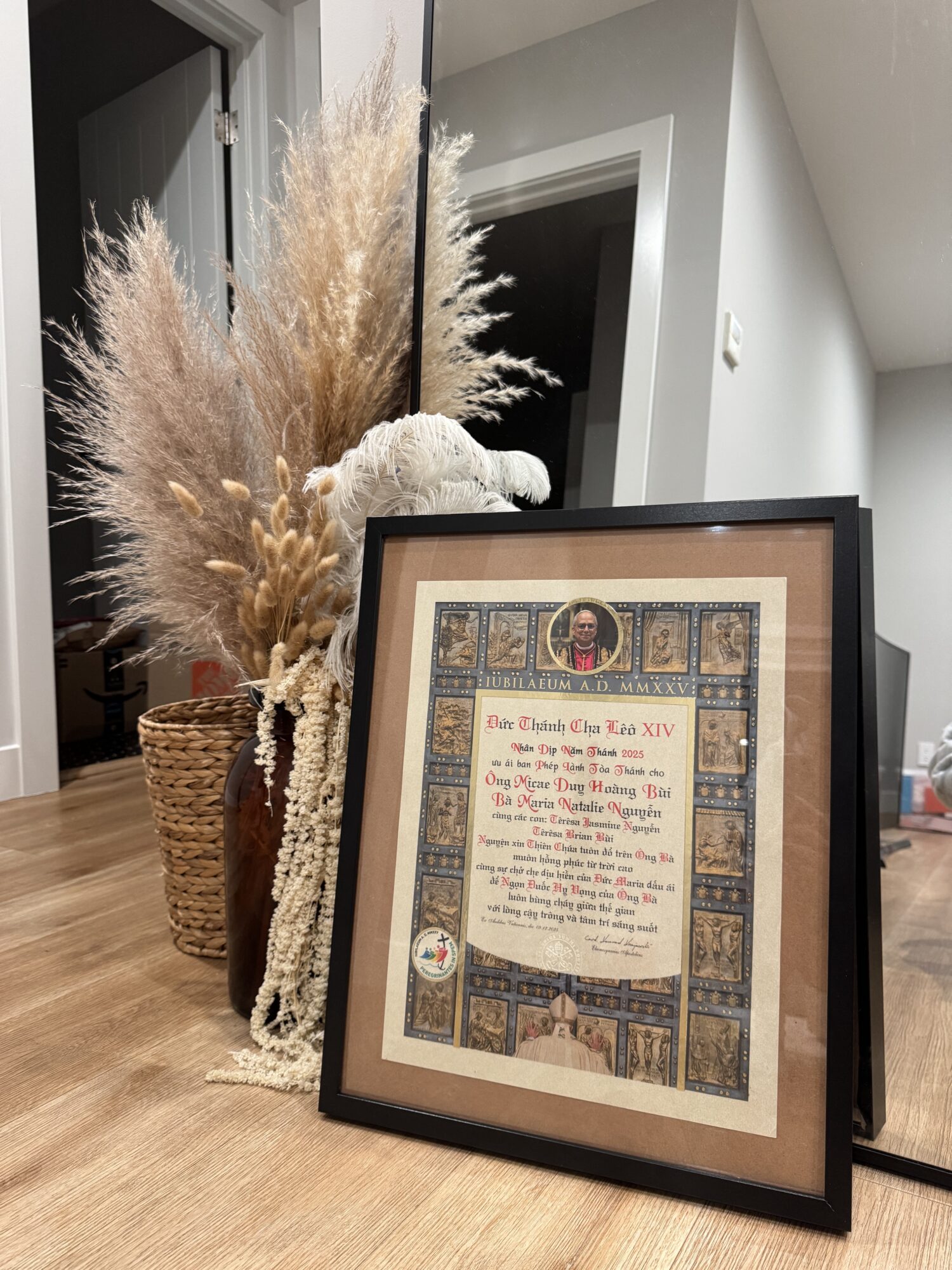 Papal Blessing Certificate Sample 1