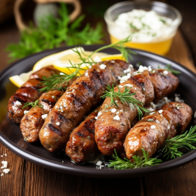 Loukaniko (Grilled Mykonian Sausage)